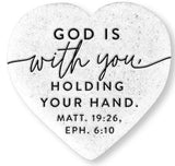 Dicksons Gifts 26 407xx Scripture Heart Cast Stone 2.25in - 16 Styles