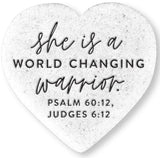 Dicksons Gifts 26 407xx Scripture Heart Cast Stone 2.25in - 16 Styles