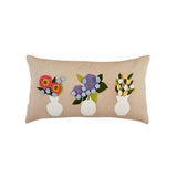 Mud Pie MP 41601071x Flower Vase Emb Pillow