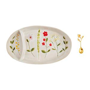 Mud Pie MP 41800161 Botanica Stem Chip & Dip Set