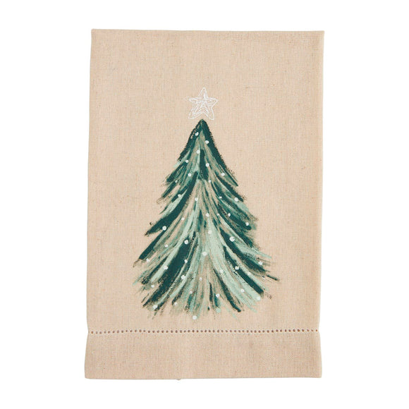 Mud Pie MP 42170124  White Christmas Painted Towel