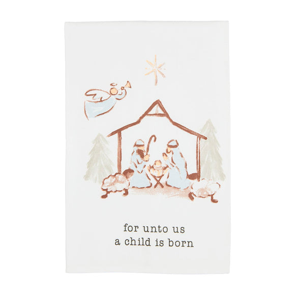 Mud Pie MP 42170143F For Nativity Cotton Towel