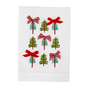 MUD PIE MP 42170149 Embroidered Christmas Towel