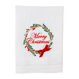 MUD PIE MP 42170149 Embroidered Christmas Towel