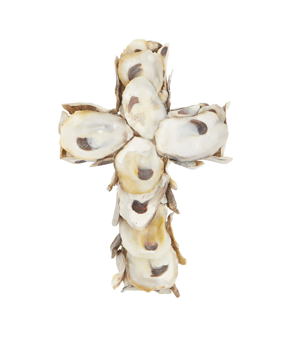 Mud Pie MP 4261123 Oyster Shell Small Cross
