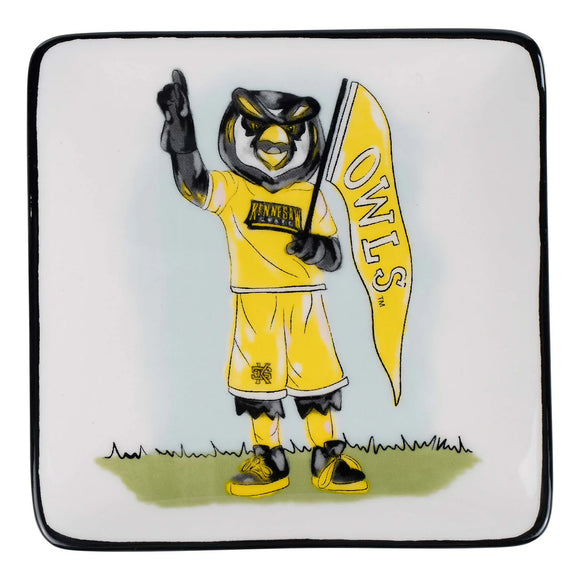 Glory Haus GH 428173436 Kennesaw State Scrappy The Owl Trinket Tray 5in