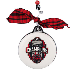 Glory Haus GH 429150002 UGA Back to Back National Champions Puff Ornament 2022