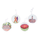 Glory Haus GH 451173412 Set of 4 Clemson Ornament Set