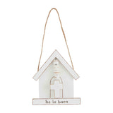 Mud Pie MP 46700316x Hand-painted Wood Church Ornament - 3 Styles