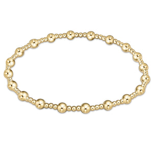 ENEWTON DESIGN ED BEXCLSINPG4 EXTENDS CLASSIC SINCERITY PATTERN 4MM BEAD BRACELET - GOLD