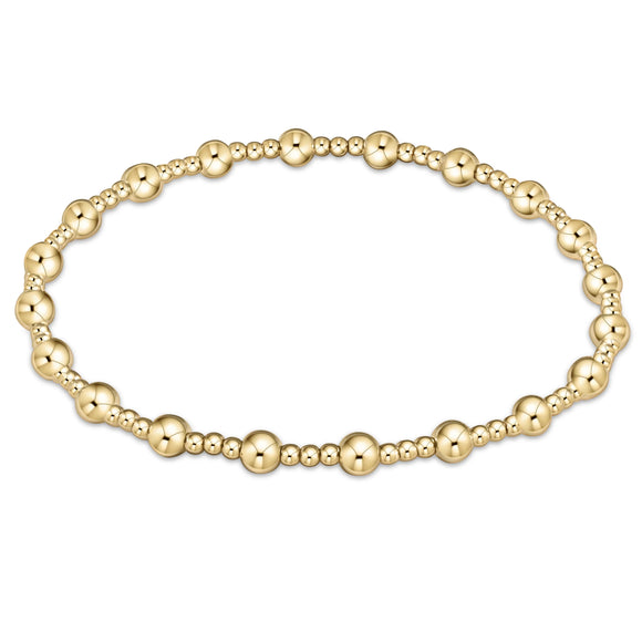 ENEWTON DESIGN ED BEXCLSINPG4 EXTENDS CLASSIC SINCERITY PATTERN 4MM BEAD BRACELET - GOLD