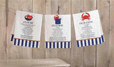Mud Pie MP 4405094 Crab Cooking Tea Towel - 3 Styles