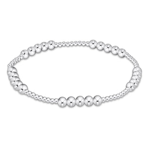 ENEWTON DESIGN ED BCLSS2BLFPSS4 CLASSIC BLISSFUL PATTERN 2MM BEAD BRACELET - 4MM STERLING