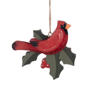 Glory Haus Red Bird Holly Ornament