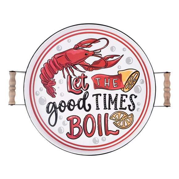 Glory Haus GH 54163402 Crawfish Good Times Boil Enamel Tray