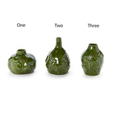 Two's Company TC 54647x  Floral Scape Ceramic Relief Bud Vase - 3 Styles