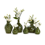 Two's Company TC 54647x  Floral Scape Ceramic Relief Bud Vase - 3 Styles