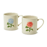 Two's Company TC 54695-20x Hydrangea Mug with Embossed Hand-Painted Flower - 2 Colors