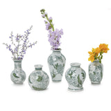 Two's Company TC 55051x Primrose and Lotus Hand-Painted Chinoiserie Porcelain Vases - 5 Shapes