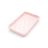 8 Oak Lane 8OL EN244TXT-P Pink Textured Soap Dish