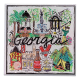 Glory Haus 26 64183814 State of Georgia Icon Acrylic Coaster Set/4