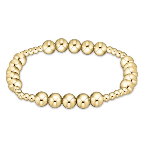 ENEWTON DESIGN ED BCLG3BLFPG6 CLASSIC BLISSFUL PATTERN 3MM BEAD BRACELET - 6MM GOLD