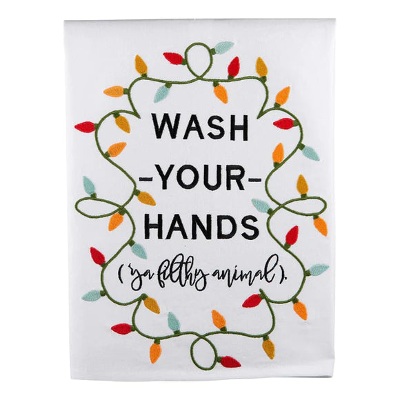 Glory Haus GH 70120551 Wash Your Hands Lights Tea Towel