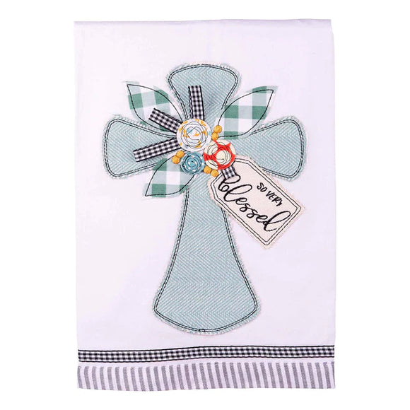 Glory Haus GH 70130506 So Very Blessed Cross Tea Towel