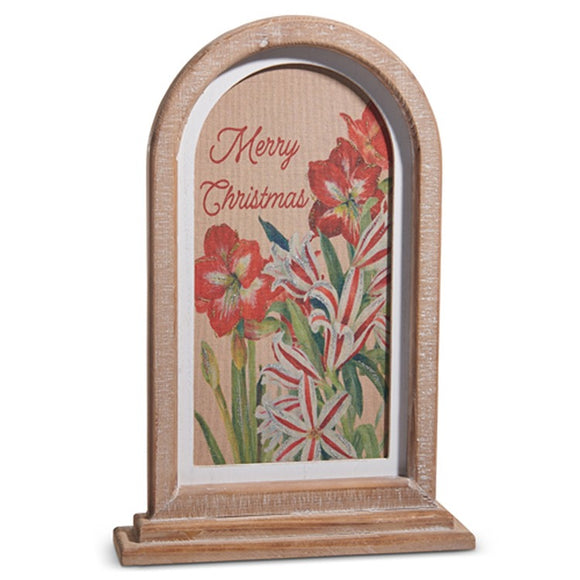 Raz Imports RZ 4521365 Festive Christmas Floral Framed Print 18in