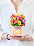 Freshcut Paper FP 7411 Mini Festive Tulips Pop-Up Card
