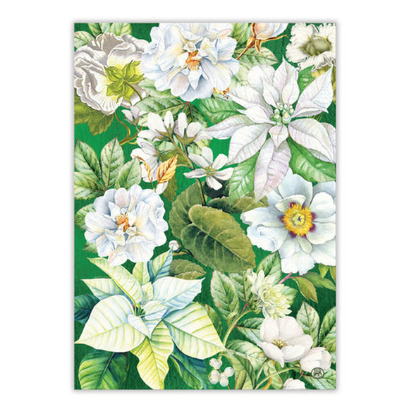 MICHEL DESIGN WORKS MDW 810395 WINTER BLOOMS KITCHEN TOWEL