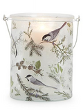 Two's Company TC 82060-20 Holiday Tweet Assorted of 2 Frosted Cachepot/Lantern Styles