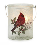 Two's Company TC 82060-20 Holiday Tweet Assorted of 2 Frosted Cachepot/Lantern Styles