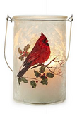 Two's Company TC 82060-20 Holiday Tweet Assorted of 2 Frosted Cachepot/Lantern Styles