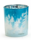 Two's Company TC 82214 Snowed Forest Frosted Candleholders