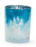 Two's Company TC 82214 Snowed Forest Frosted Candleholders
