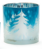 Two's Company TC 82214 Snowed Forest Frosted Candleholders