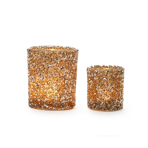 Two's Company TC 82270 Shimmering Sparkle Beaded Candleholders