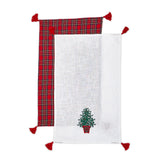 Two's Company TC 82280-20 Tartan & Traditions Set of 2 Dish Towels