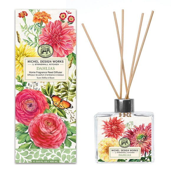 MICHEL DESIGN WORKS MDW 823418 DAHLIAS HOME FRAGRANCE REED DIFFUSER
