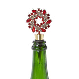 Two's Company 26 82889xx Holiday Wreath Jeweled Bottle Stoppers - 3 Colors