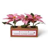 Two's Company 26 82953xx Festive Flower Market Poinsettias Set of 3 - 3 Colors