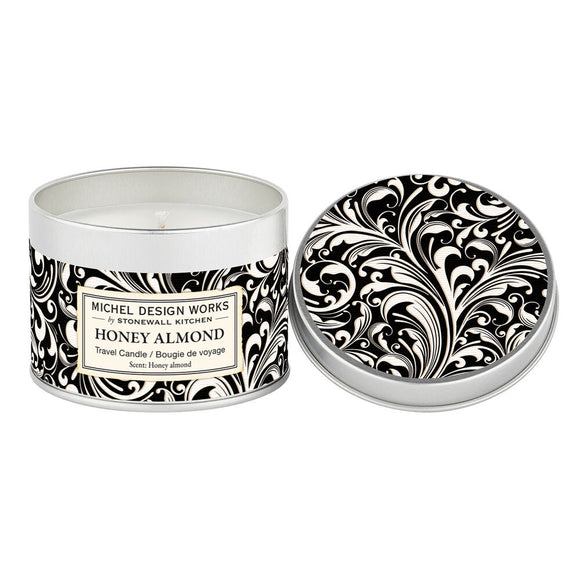 MICHEL DESIGN WORKS MDW 849182 HONEY ALMOND TRAVEL CANDLE