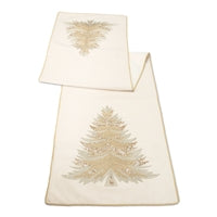 MELROSE INTERNATIOANL MI 94206 CHRISTMAS TABLE RUNNER 16" W X 72" COTTON