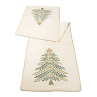 MELROSE INTERNATIONAL MI 94210 CHRISTMAS TABLE RUNNER 16"W X 72"L COTTON