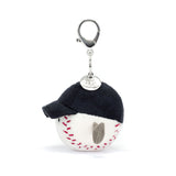 Jellycat Inc JI AS4BSBC Amuseables Sports Baseball Bag Charm