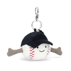 Jellycat Inc JI AS4BSBC Amuseables Sports Baseball Bag Charm