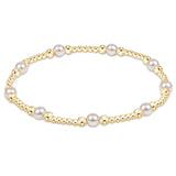 eNewton Design 26 BPURPPExG Purpose Pearl Gold Bracelet -  Sizes3