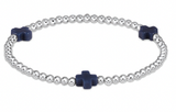 eNewton Design 26 BEXSC3SSxx Extends Signature Cross 3mm Sterling Bracelet - 6 Styles