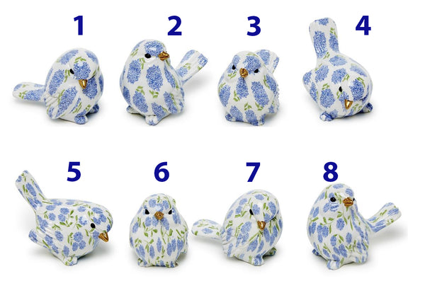 Two's Company 26 54982-x Blue Hydrangea Decorative Birds - 8
